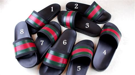 mens fake gucci slides|how to authenticate gucci shoes.